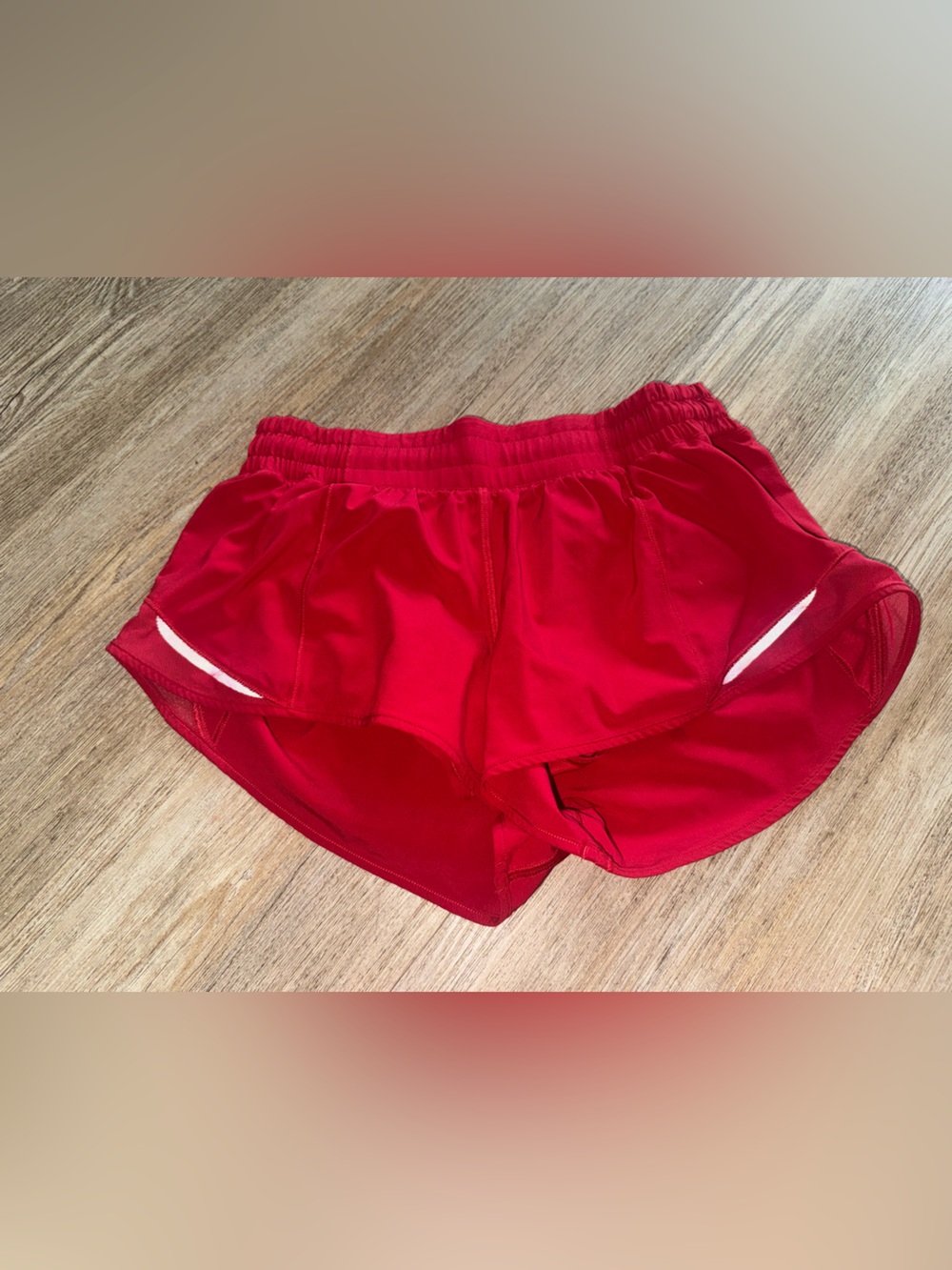 lululemon red hotty hot shorts